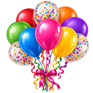 Birthday Balloons Clipart PNG Free