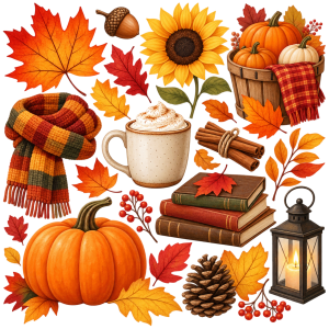 Cozy Fall Season autumn Clipart