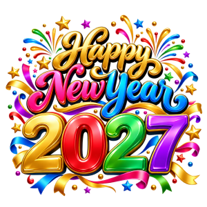 New Year 2027 Clipart PNG Free