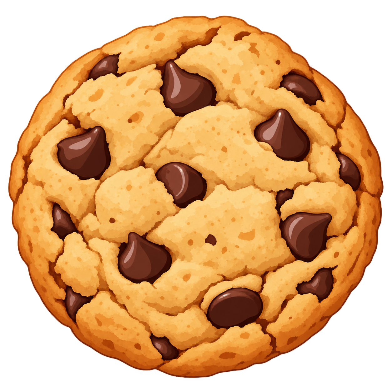 chocolate chip cookie clipart with transparent background