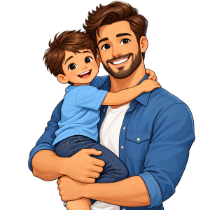 son with father free clipart transparent image